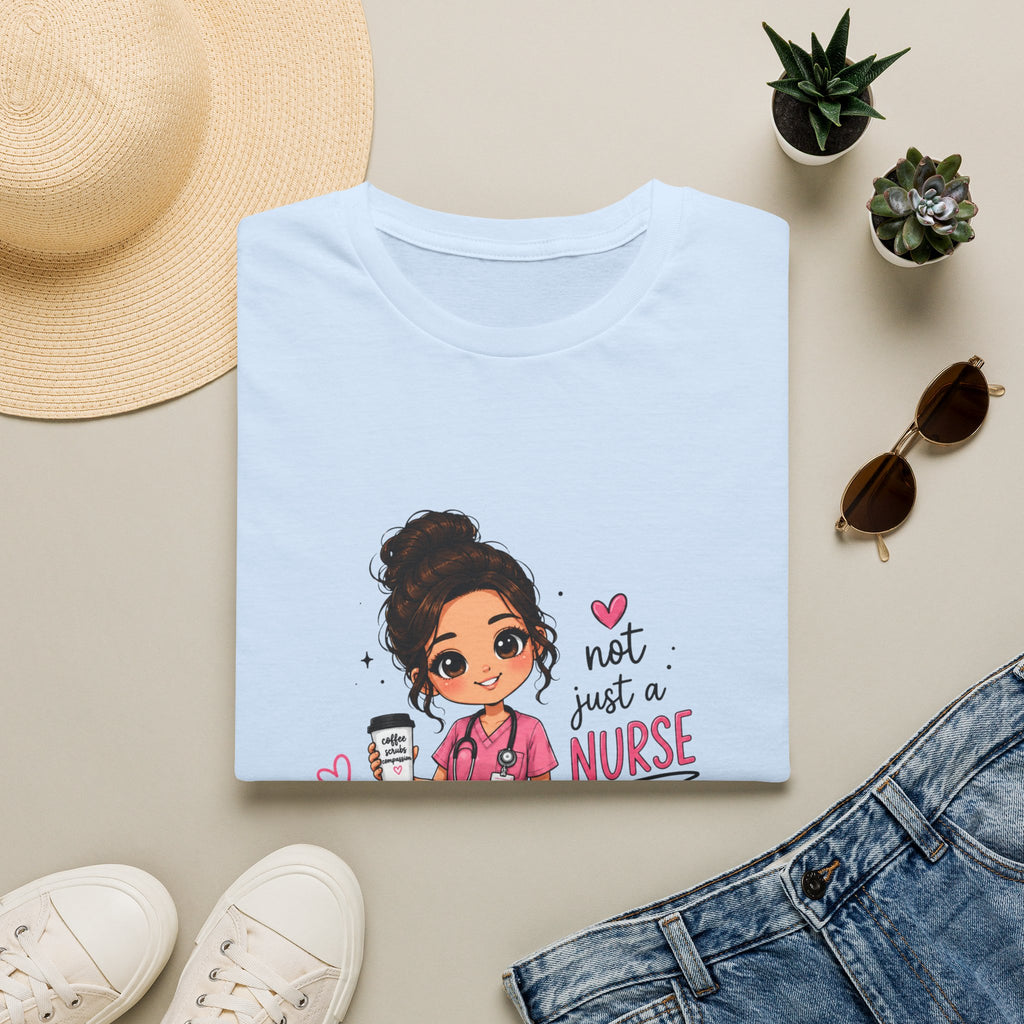 Nurse Illustration T-Shirt — "Not Just a Nurse, a Healer" Cute Medical Gift