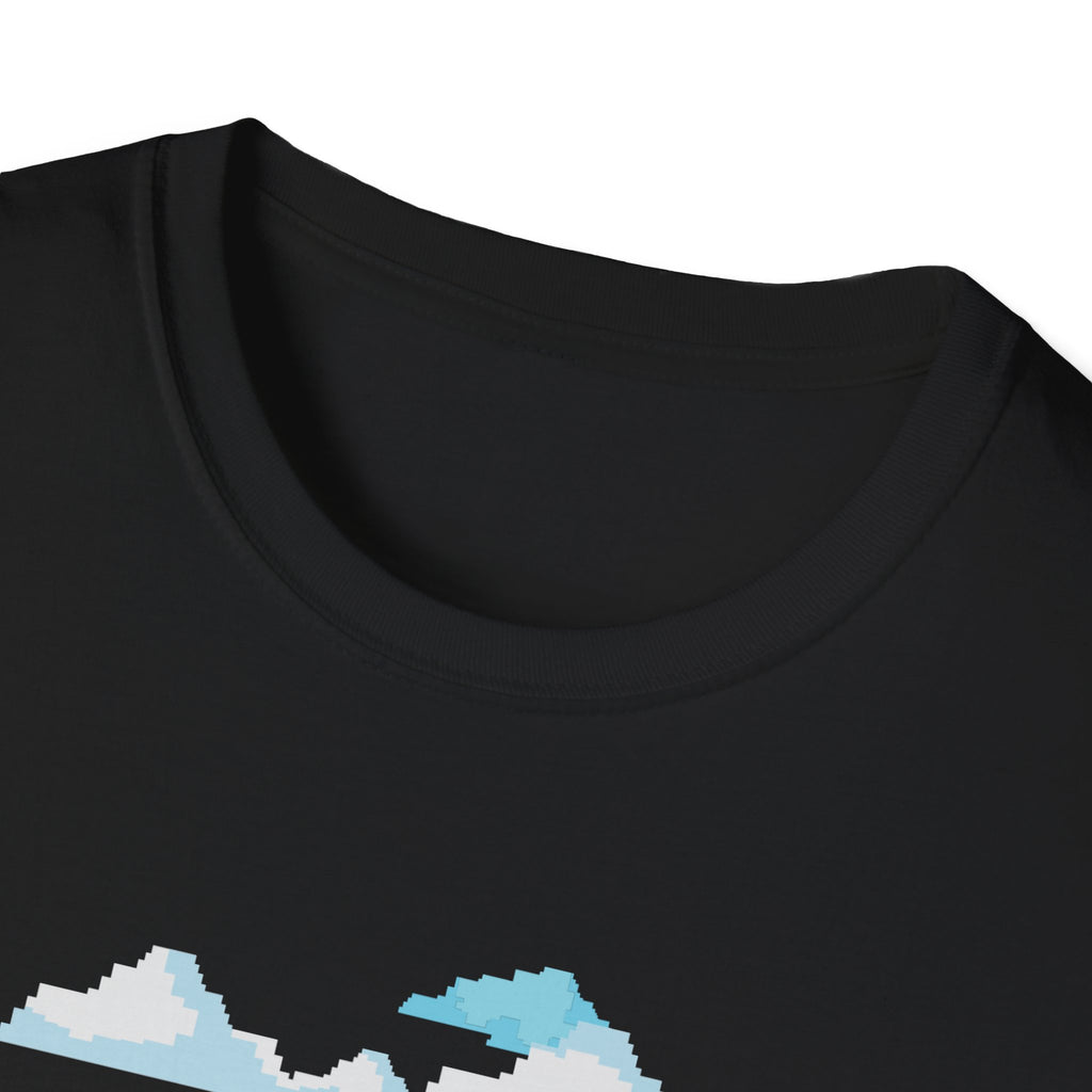 Game Over Pixel Clouds T-Shirt — Retro Gamer Tee with Hearts