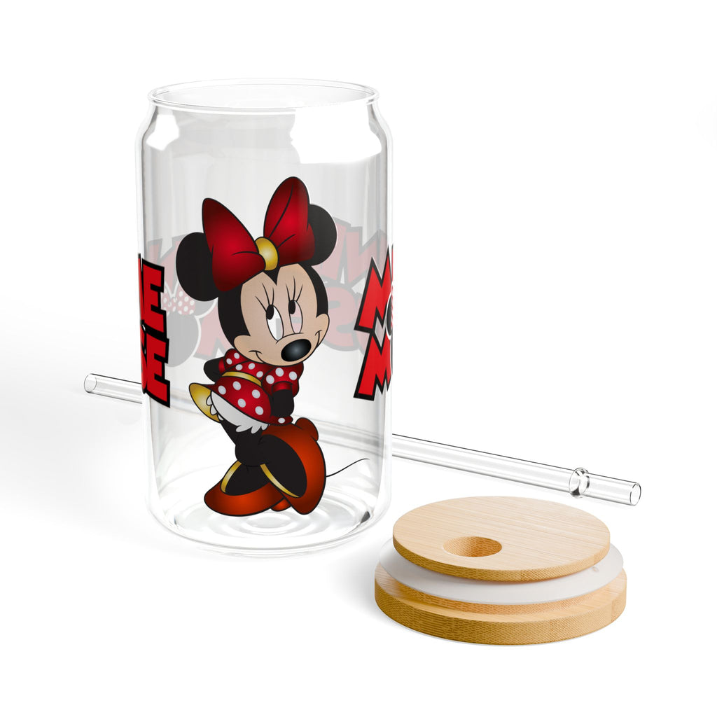 Minnie Mouse 16oz Sipper Glass with Bamboo Lid & Straw