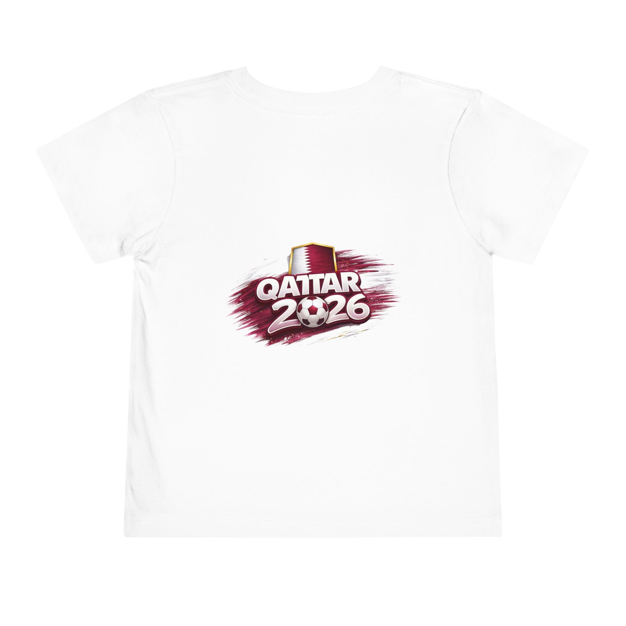 Qatar 2026 Toddler Tee - Qatar FlagCup Soccer Kids Shirt