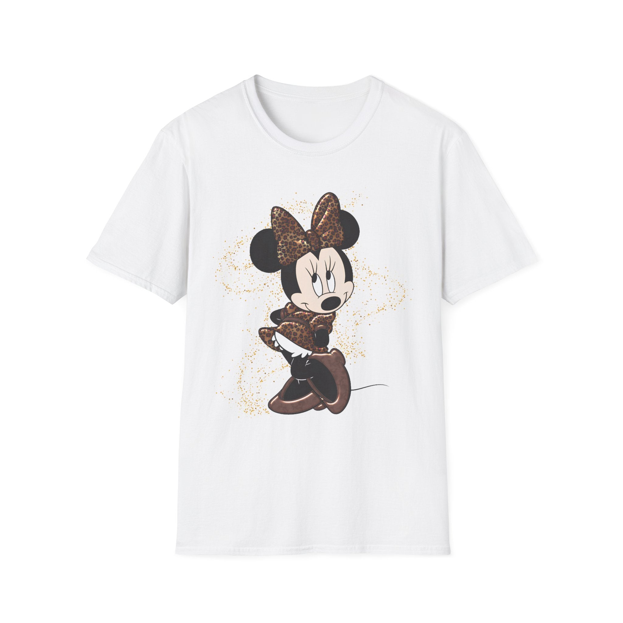 Minnie Mouse Brown Glitter Graphic T-Shirt