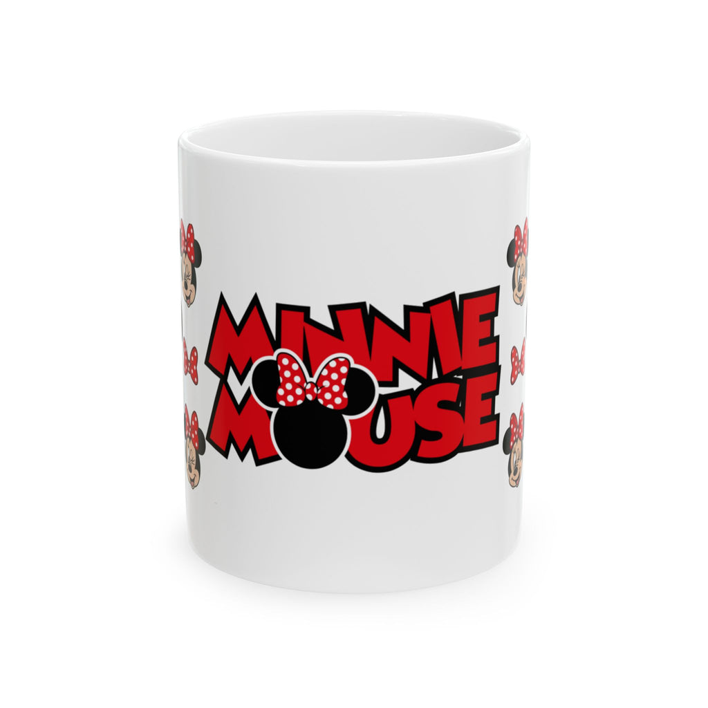 Minnie Mouse Ceramic Mug — Cute Polka Dot Bow Disney Coffee Cup (11oz)