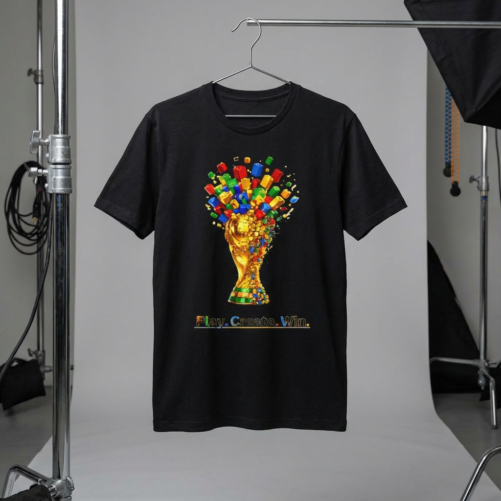 Lego Trophy T-Shirt — Colorful Soccer Celebration Tee