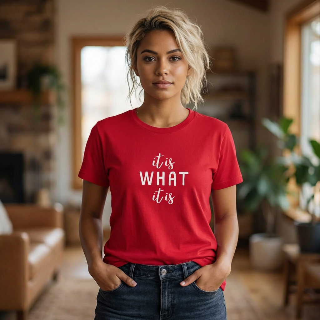 It Is What It Is Tee — Casual Graphic Cotton Crew Shirt