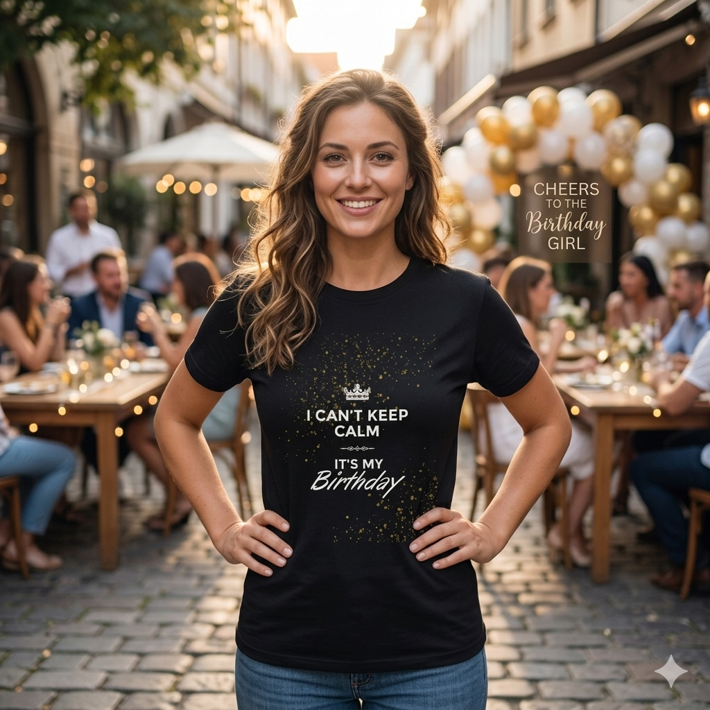 Birthday Tee — "I Can't Keep Calm It's My Birthday" Garment-Dyed T-Shirt