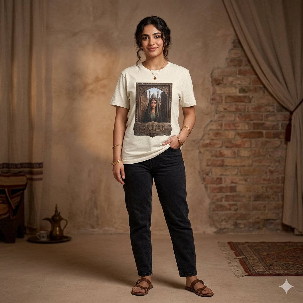 Arabian Princess Portrait T-Shirt — Arabic Calligraphy Design
