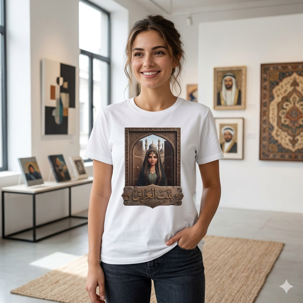 Arabian Princess Portrait T-Shirt — Arabic Calligraphy Design