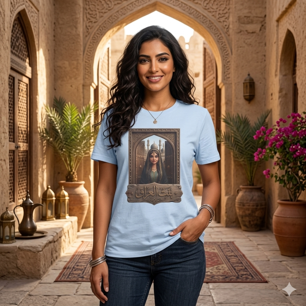 Arabian Princess Portrait T-Shirt — Arabic Calligraphy Design