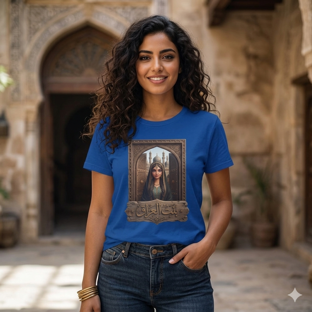 Arabian Princess Portrait T-Shirt — Arabic Calligraphy Design