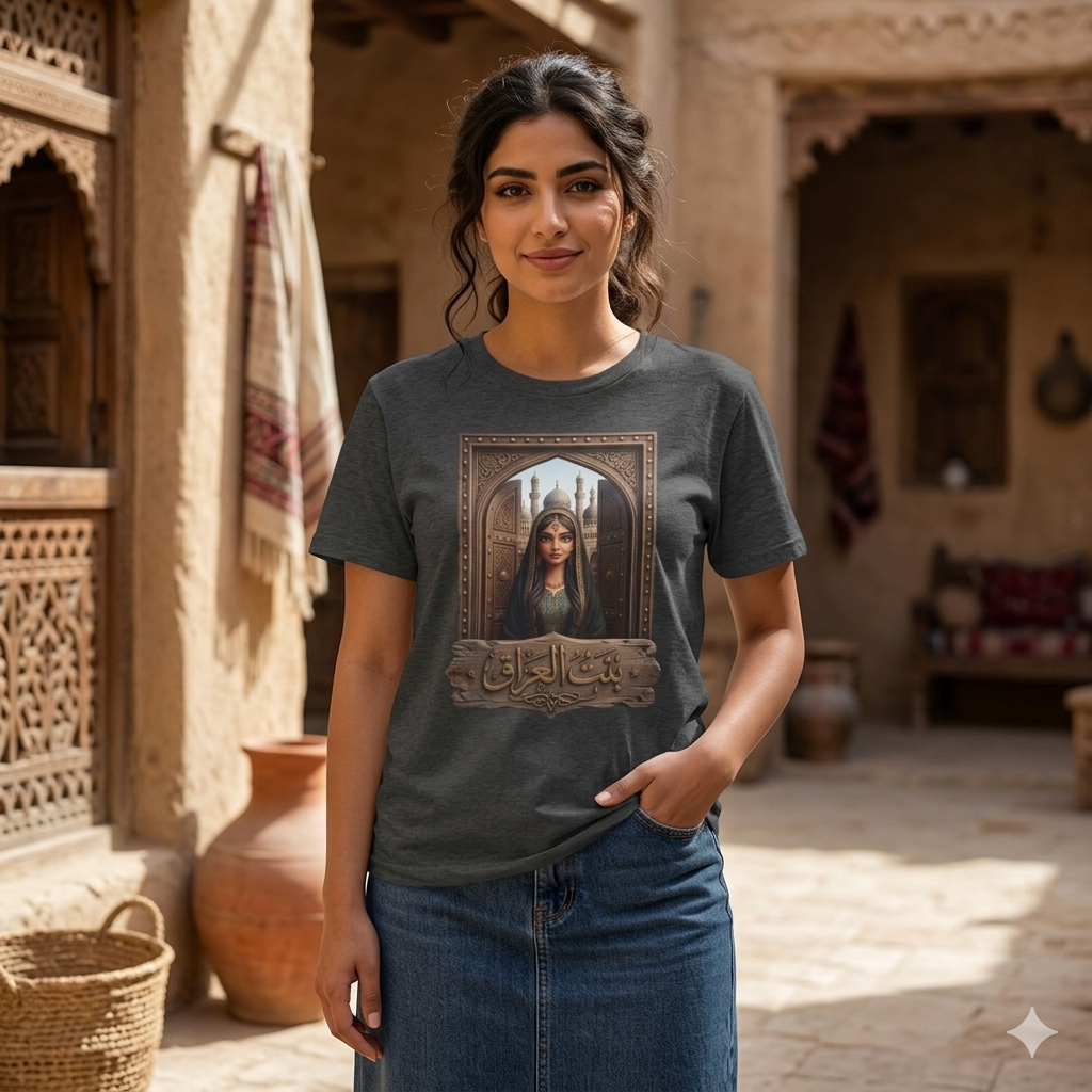 Arabian Princess Portrait T-Shirt — Arabic Calligraphy Design