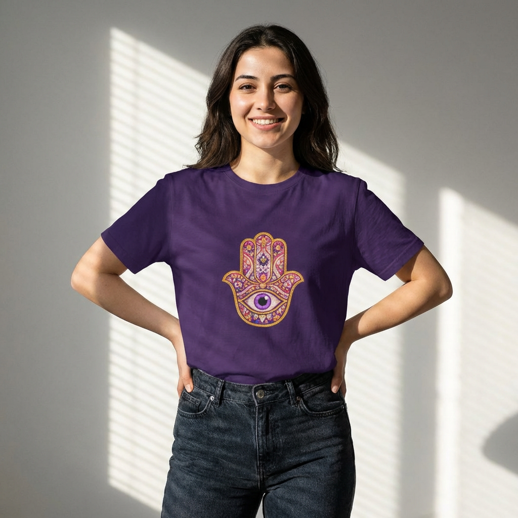 Hamsa Hand T-Shirt — Boho Spiritual Evil Eye Graphic Tee