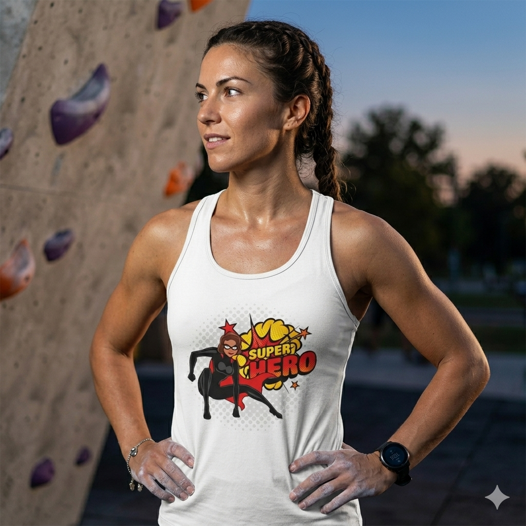 Women's Ideal Racerback Tank super hero