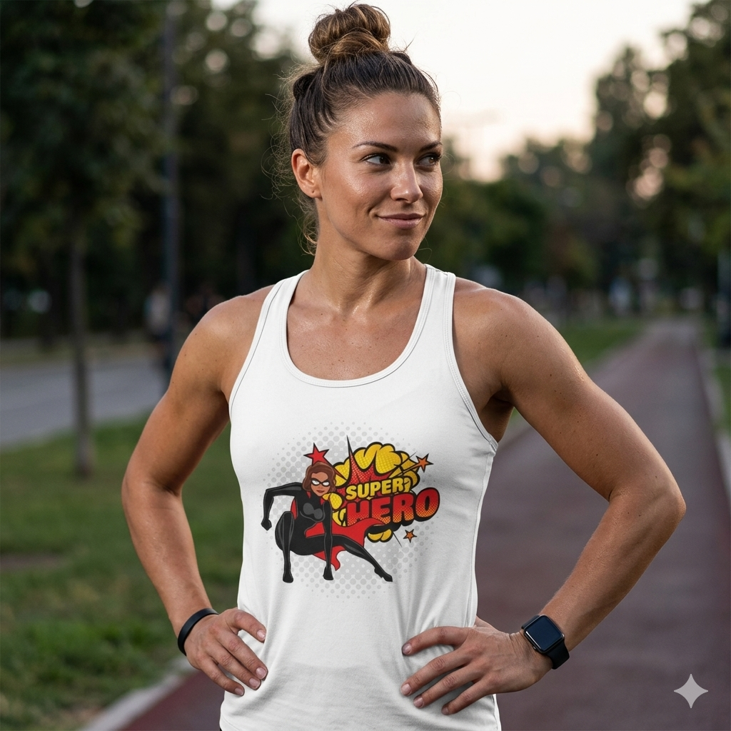 Women's Ideal Racerback Tank super hero