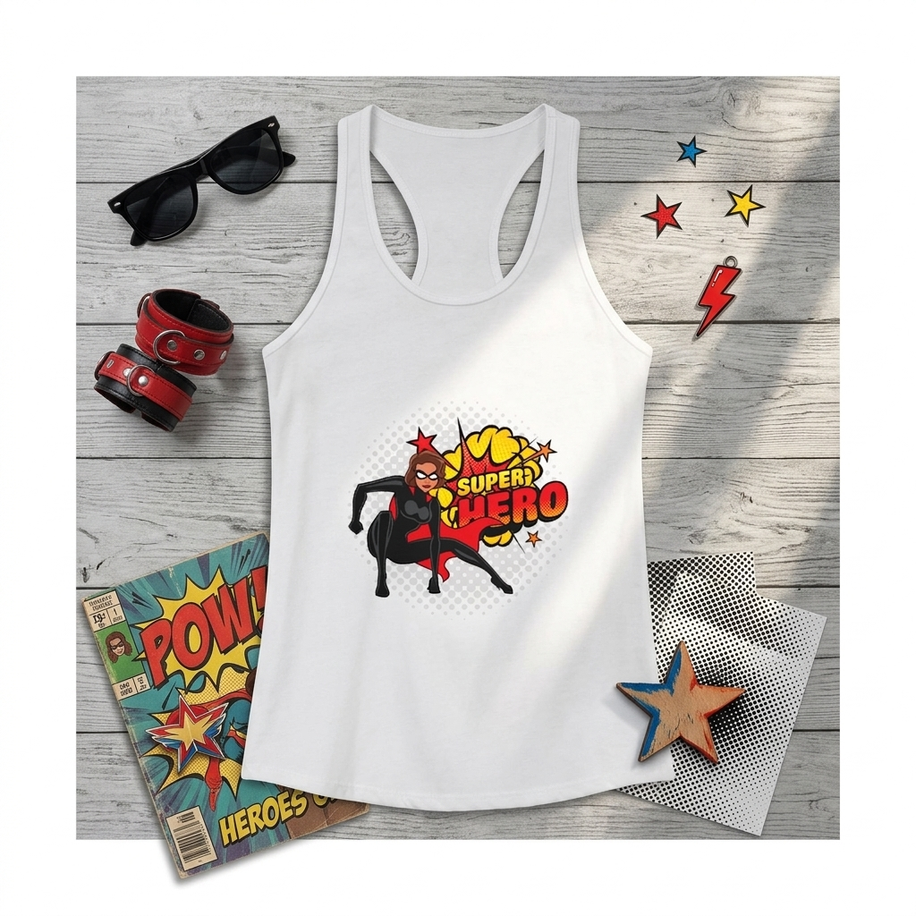 Women's Ideal Racerback Tank super hero