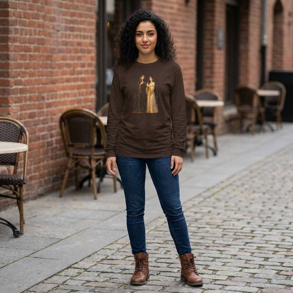 Iraqi women Long Sleeve Tee — Gothic Sisters Vintage Art Print