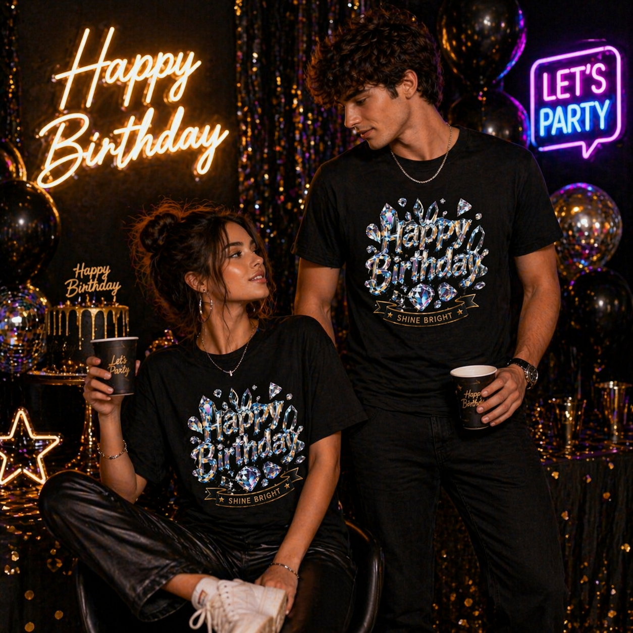 Happy Birthday Shine Bright T-Shirt