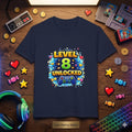 Kids T-Shirt — "Level 8 Unlocked" Birthday Gamer Tee