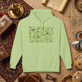Arabic Alphabet Hoodie – Green Calligraphy Letters Sweatshirt