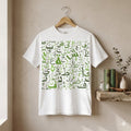 Arabic Calligraphy Letters T-Shirt — Green Typographic Alphabet Tee