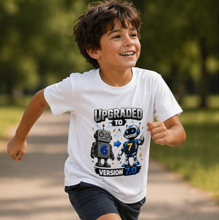 Upgraded to Version 7.0" Birthday Robot Tee 67