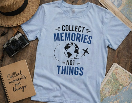 Collect Memories Not Things Unisex T-Shirt – Travel Graphic Tee