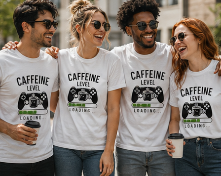 Caffeine Level Loading Gamer Unisex  T-Shirt