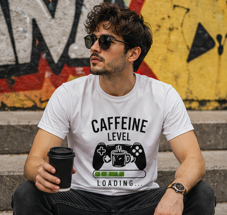 Caffeine Level Loading Gamer Unisex  T-Shirt