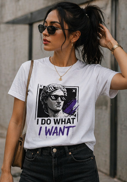 I Do What I Want Statue Graphic Unisex T-Shirt