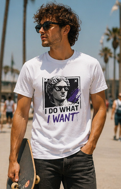 I Do What I Want Statue Graphic Unisex T-Shirt