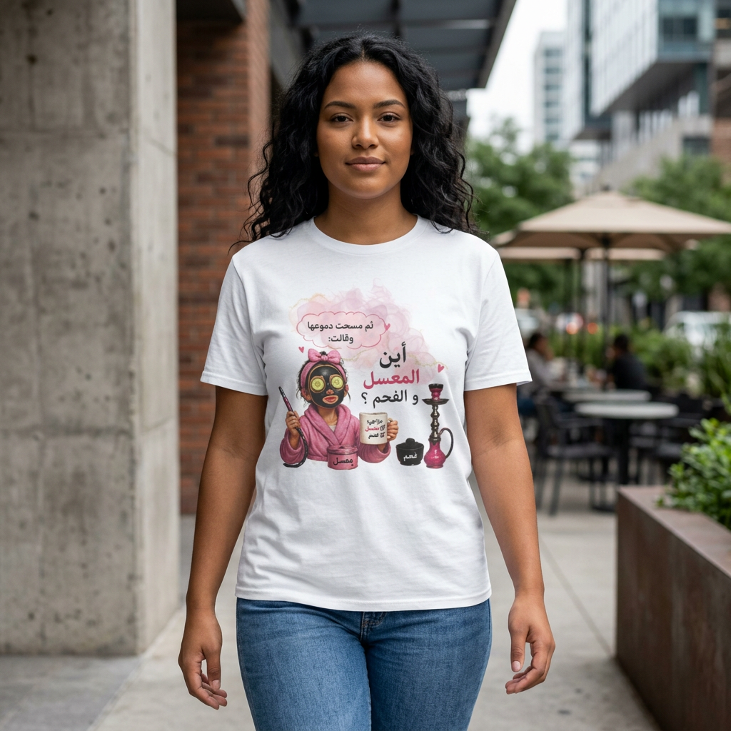 Relaxing Hookah Spa T-Shirt — Arabic Self-Care Graphic Tee