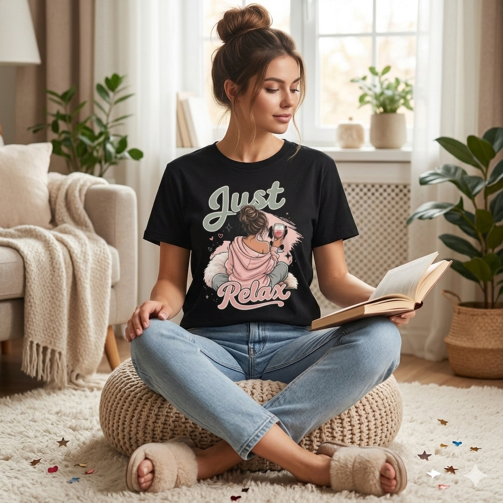 Just Relax T-Shirt – Cozy Sloth Hug Tee for Relaxation Lovers