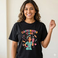 Caffeinated Care Nurse T-Shirt – Funny Medical Coffee Tee for Healthcare Workers