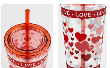 love Inspirational Work Vibes Tumbler — 16oz Sunsplash Tumbler with Straw