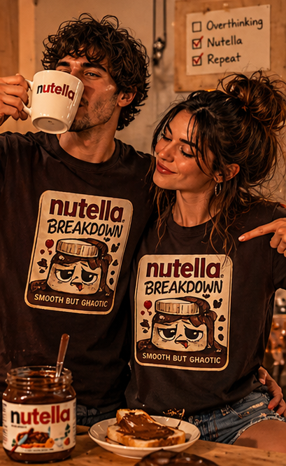 Nutella Breakdown T-Shirt – "Smooth But Chaotic" Retro Jar Graphic