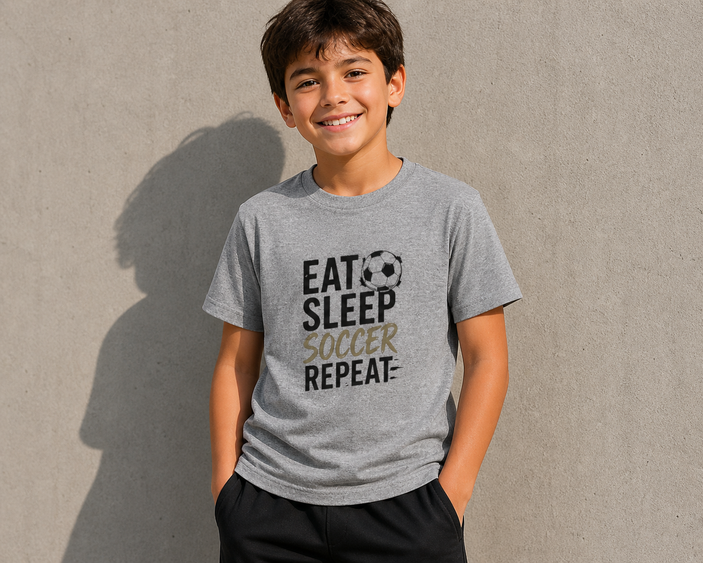 Youth Soccer Tee - "Born to Play, Forced to Work" Kids Soccer Shirt
