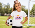 Youth Soccer Princess Tee – Cute Crowned Soccer Player Shirt for Girls