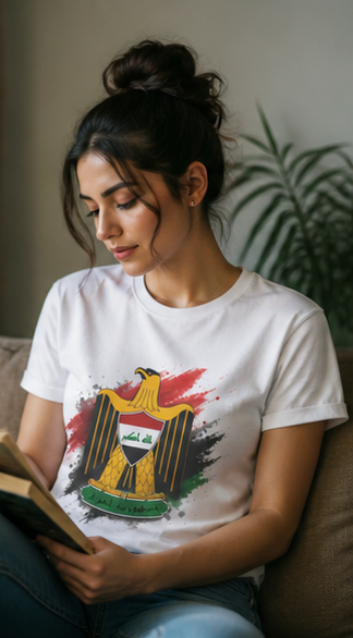 Iraq Coat of Arms T-Shirt — Iraqi Emblem Flag Graphic Tee