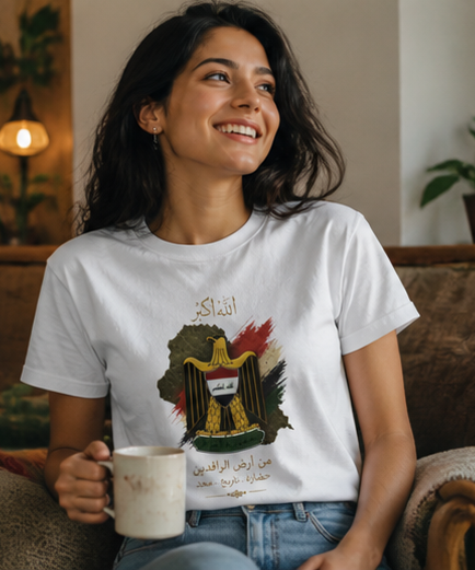 Iraq Coat of Arms T-Shirt — Iraqi Emblem & Flag Graphic Tee