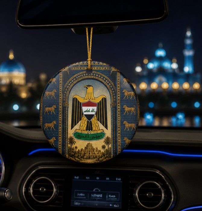 Iraq Coat of Arms Ceramic Ornament