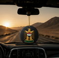 Ceramic Ornament — Gold Eagle Emblem on Black