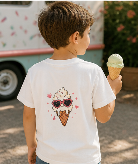 Youth Tee — "Ice Cream Is My Love Language" Cute Ice Cream Graphic Shirt