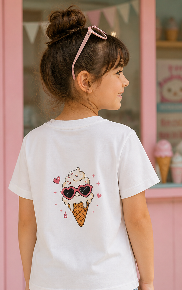 Youth Tee — "Ice Cream Is My Love Language" Cute Ice Cream Graphic Shirt