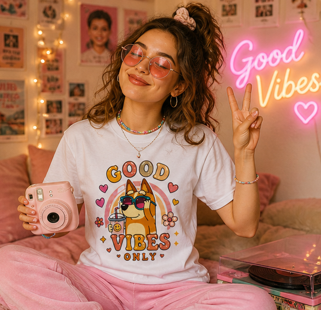 Good Vibes Only Dog T-Shirt