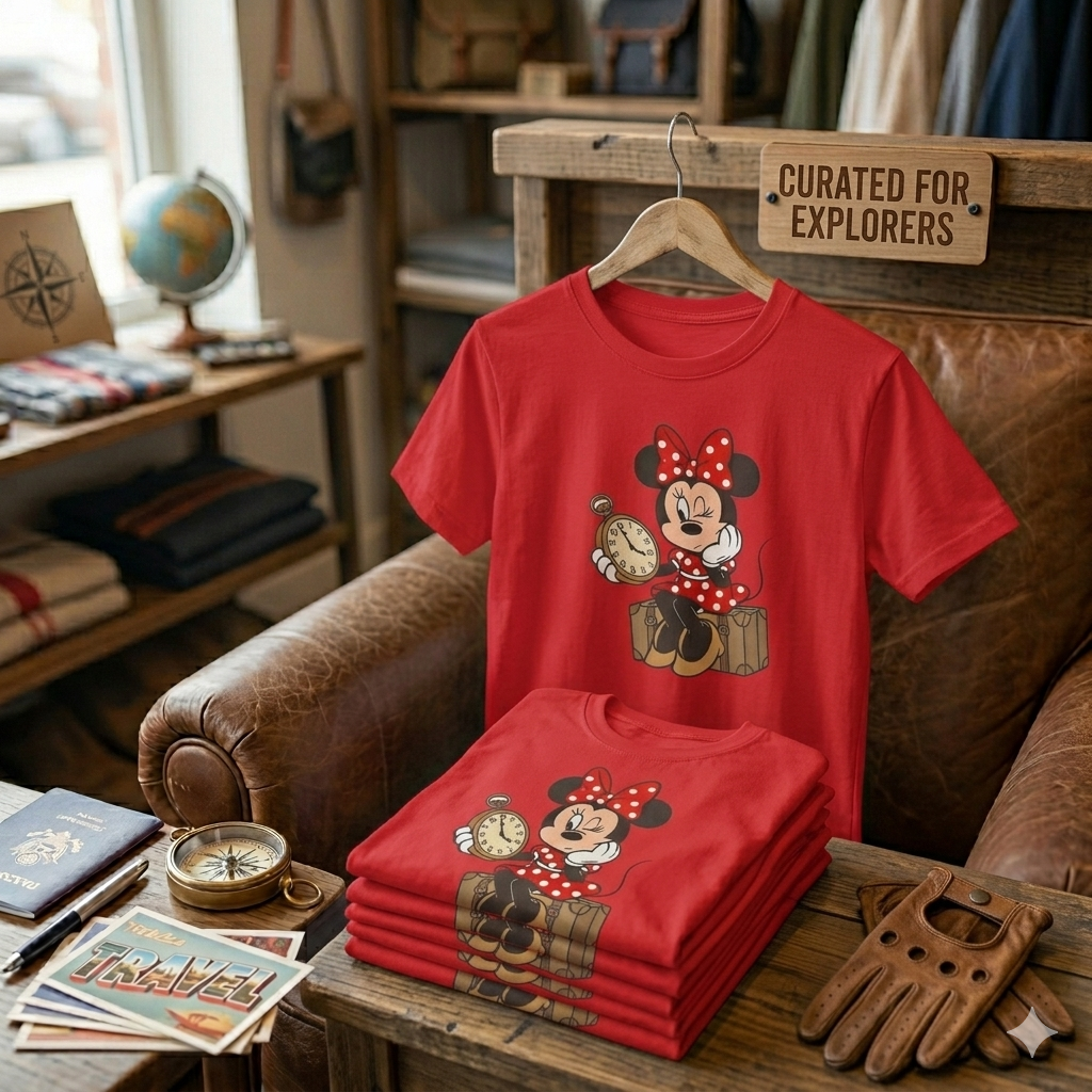 Minnie Mouse Vintage Clock Graphic T-Shirt