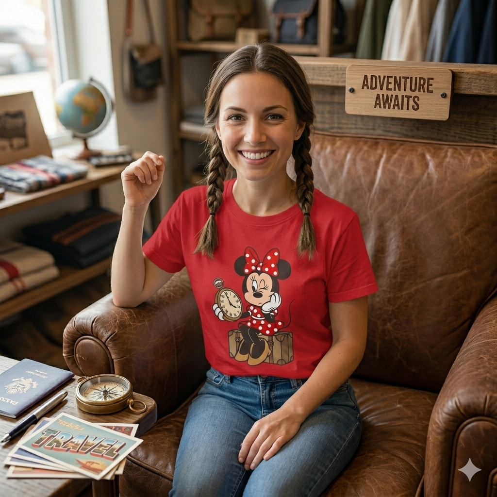 Minnie Mouse Vintage Clock Graphic T-Shirt