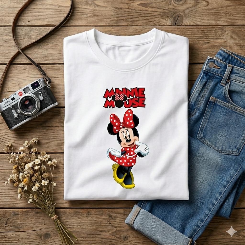 Minnie Mouse Graphic T-Shirt — Classic Polka Dot Disney Tee