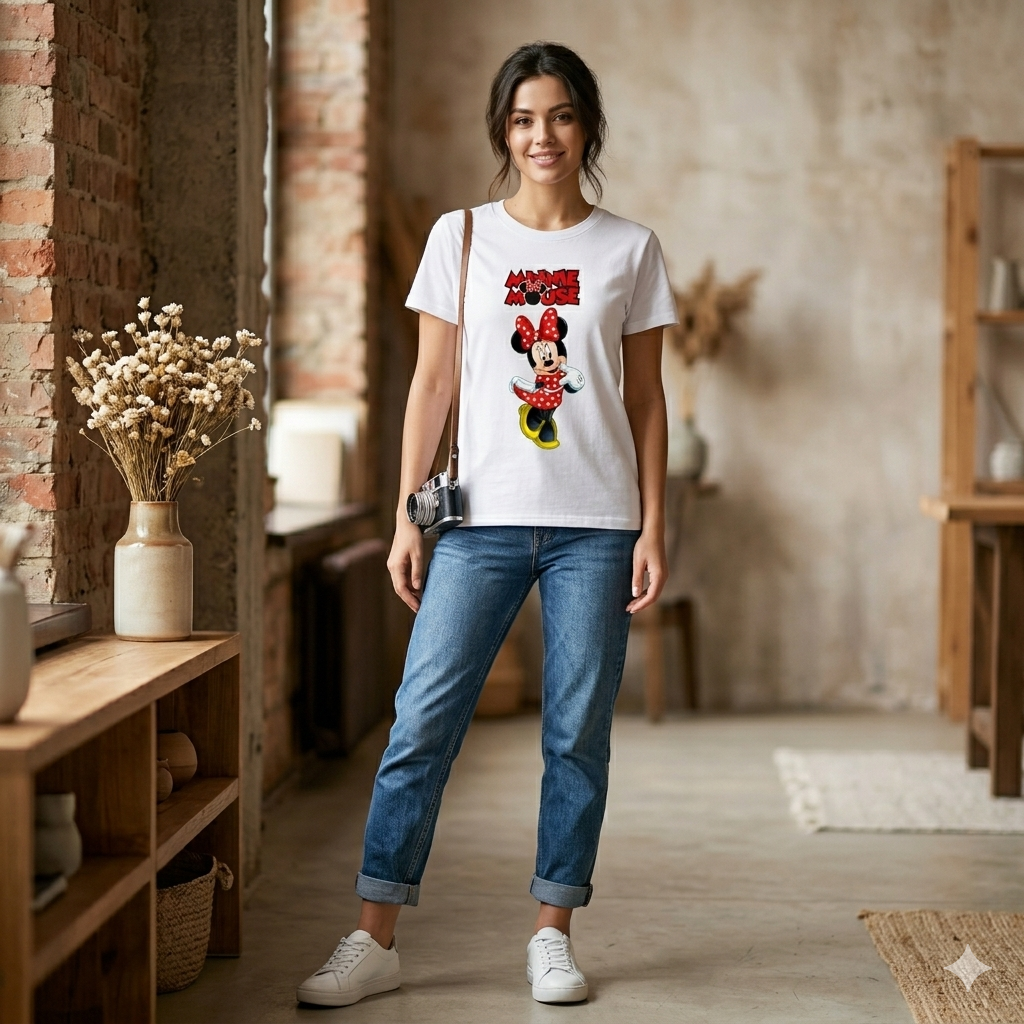 Minnie Mouse Graphic T-Shirt — Classic Polka Dot Disney Tee