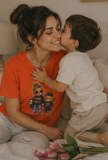 Mama’s Boy Graphic T-Shirt — Cute Mom and Son Matching Tee