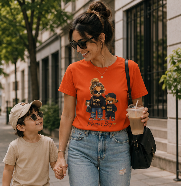 Mama’s Boy Graphic T-Shirt — Cute Mom and Son Matching Tee