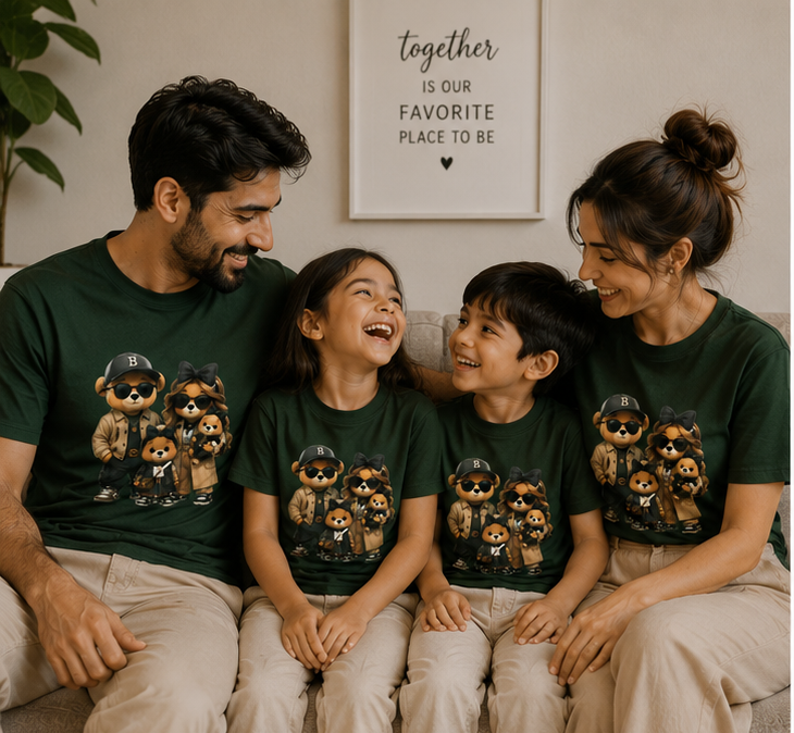 Bear Family Graphic unisex T-Shirt — Cute Matching Teddy Bear Outfit Design